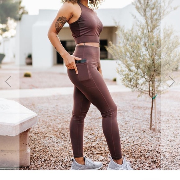 Senita Pants - Senita Rust Full Length High Rise Leggings